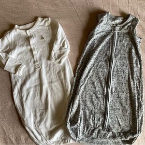 Baby GAP, Carter’s Sleep Gown, Sack Bundle. Set of 2. Size 3-6M. Boy. Girl.